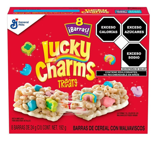 2 Pzs General Mills Barras De Cereal Con Malvaviscos Lucky C