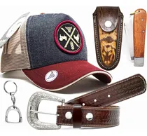 Comprar Kit Bone Trucker Country Cinto Cowboy Bainha Canivete Cowboy