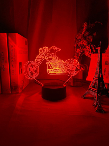Fresco Motocicleta Led Luz De Noche Para Niños Decoración