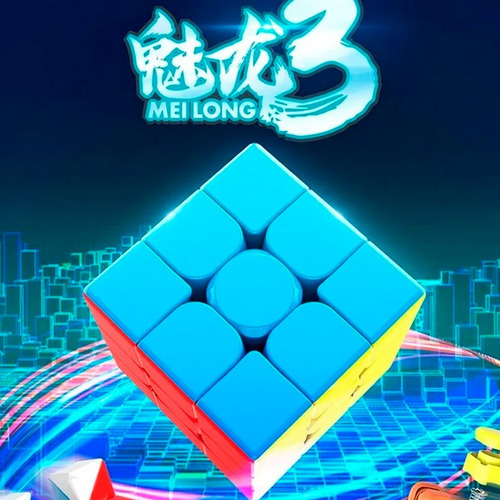 Imagen 5 de 10 de Cubo Rubik 3x3 Puzzle Cubers Moyu Meilong 3x3x3 De Velocidad
