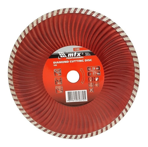 Disco De Corte Mtx Diamantado Turbo 9  230mm Corte Seco 