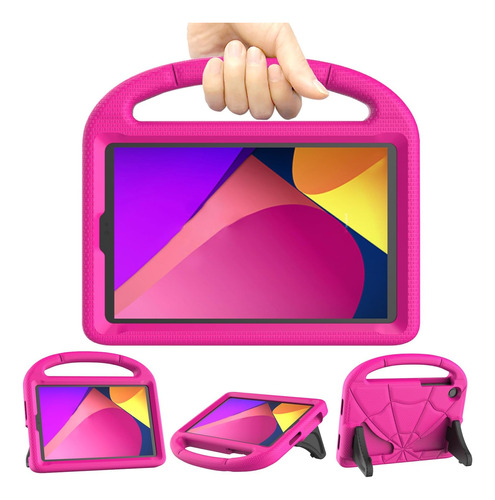 Funda Para Tcl Tab 8 Le Mod: 9137w Con Asa Y Soporte-rosa