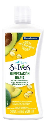 St. Ives Hidratante Diário Corporal Vitamina E Abacate 200ml