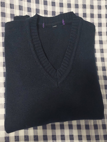 Sweater, Pullover De Lana Sintética Azul Marino Talle 12