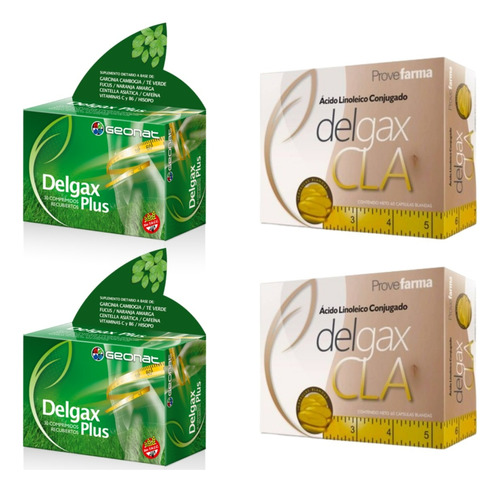  Delgax Plus Comprimidos Plan Adelgazante Quema Grasa X4