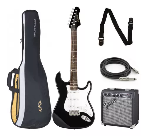 Fender Frontman - Amplificador de guitarra eléctrica 10G con cable de  instrumento y púa