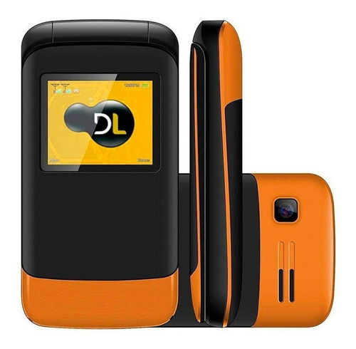 Imagem 2 de 2 de DL YC-230 Dual SIM 32 MB preto/laranja 32 MB RAM
