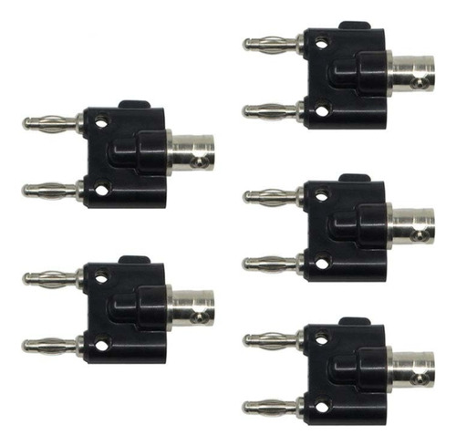 5pcs Bnc Female To Dual Banana Plug Adapter