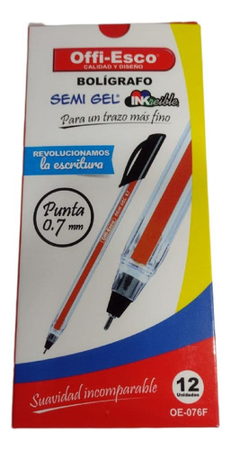 Boligrafos Offi-esco Fino Oe-076f  X12 Unidades