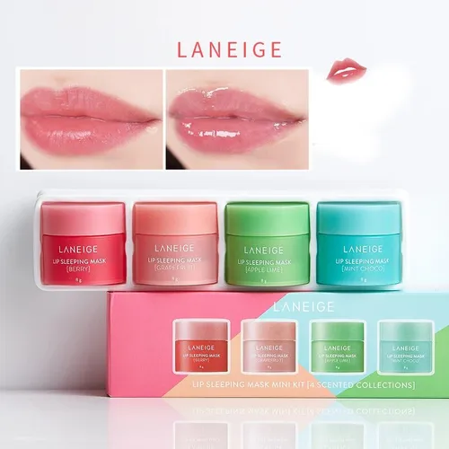 Miniset De 4 Unidades De Bálsamo Labial Coreano Laneige Lip