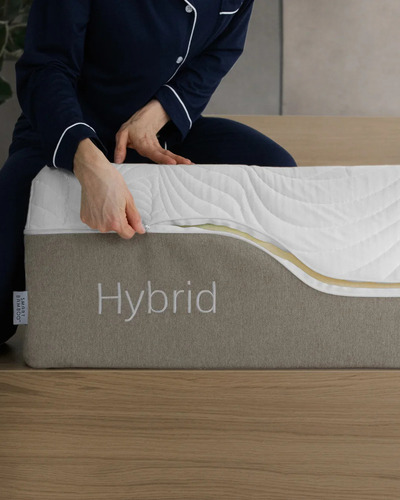Colchon King Size Memory Foam Smart Bamboo Hybrid Premium Color Blanco