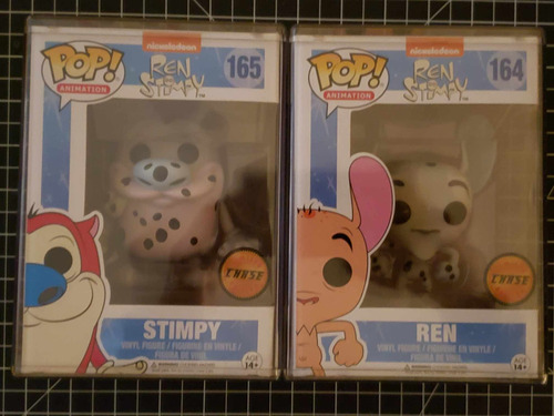 Funko Pop Ren And Stimpy 164 Y 165 N (chase) + Protectors