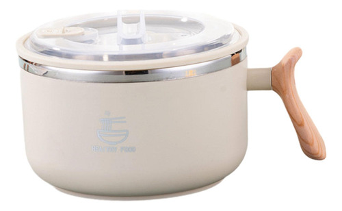 Tazón De Ramen Con Soporte Para Teléfono, Utensilios Caqui