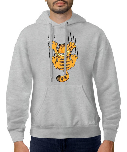 Imagen 2 de 6 de Buzo Hoodie Capucha Garfield Hombre Mujer Niños Cal. Premium