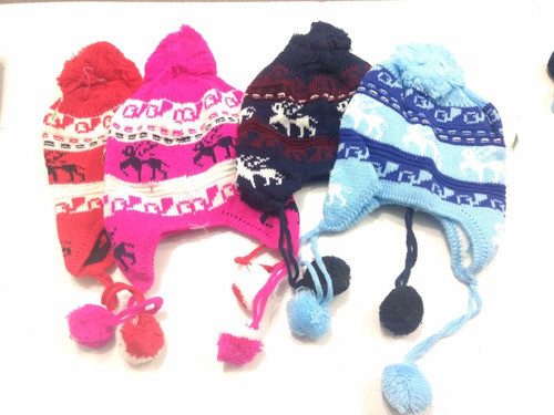 Gorro Coya Niños Lana  X 12 Und  Colores Surt - Mayoristas -