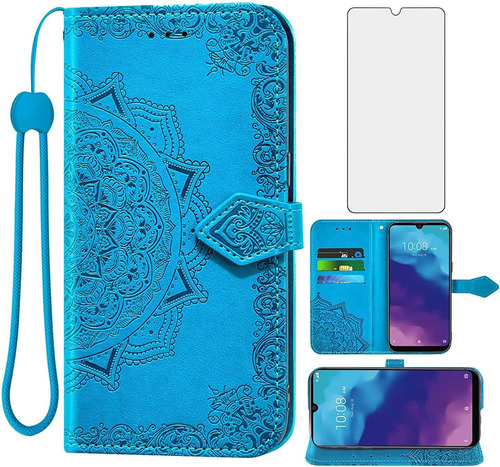 Funda Tipo Cartera Para Zte Blade A7 Prime/a 7 2020 Y Temper