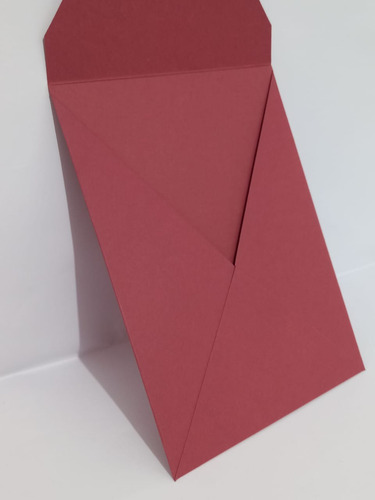 30 Envelope Bico Marsala Colorred Escuro 180g 16x22 Vertical