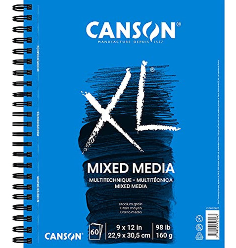 Sketchbook Canson 100510927 Xl Series Mix Paper Pad, 98 Libr
