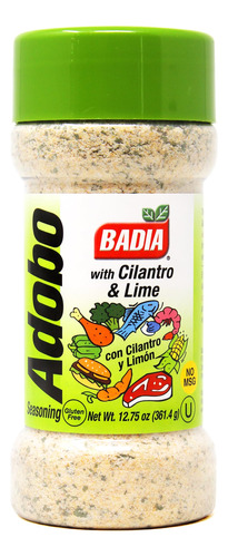 Badia Adobo Con Cilantro Y Lima 12.75 Onzas, Kosher, Gf, Sin