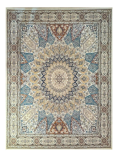 Tapete Sala 200x300 Cm Classico Oriental Cupula De Mesquista Comprimento 300 cm Cor Cinza Largura 200 cm