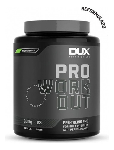 Pre Workout Pro (600g) - Sabor: Frutas Verdes Suco De Frutas