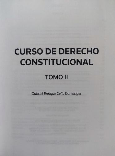 Curso De Derecho Constitucional. Gabriel Celis Danzinger (Reacondicionado)