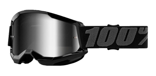 Óculos 100% Strata 2 Espelhado Black Preto Novo