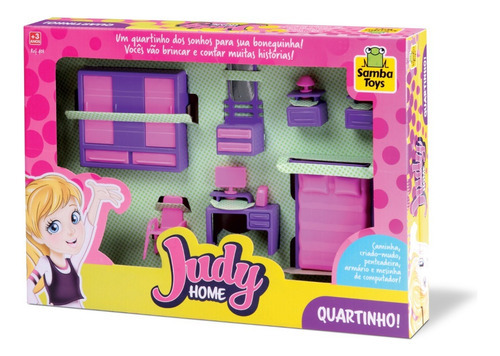 Mini Quarto Infantil Judy Home 7 Peças - Samba Toys
