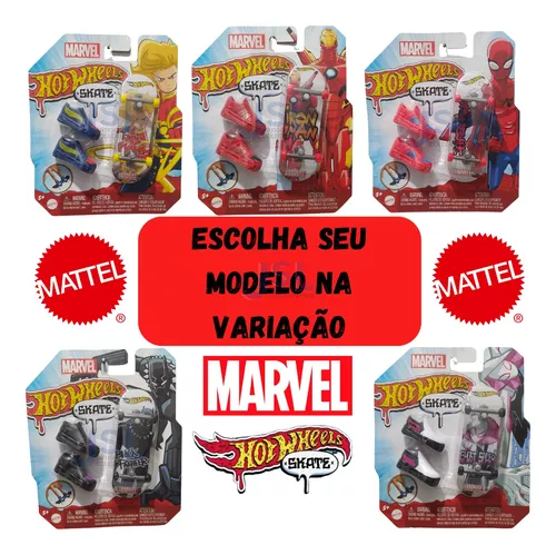 Skate de Dedo Hot Wheels | Capitão Marvel - Skate e Tênis - Mattel