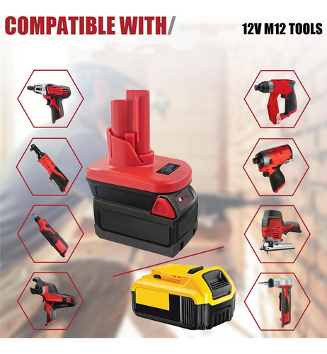 Adaptador De Batería Dm20m12 Para Convertidor De Batería M18
