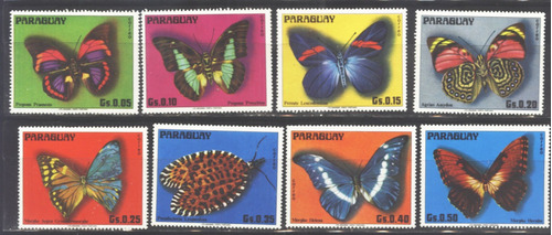 Paraguay 1976 Mariposas Serie Completa Mint