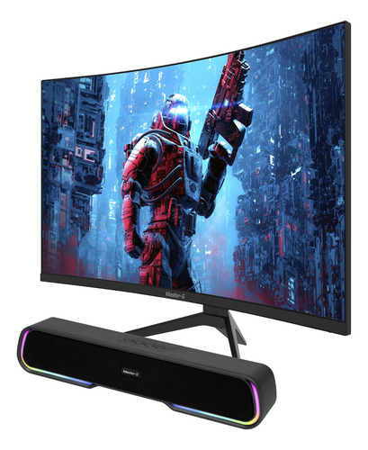 Pack Monitor Gamer Curvo Led 27 Fhd 165hz 1ms + Bt