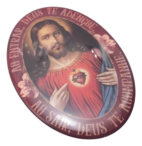 Adesivo Sagrado Coração De Jesus Resinado