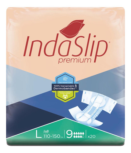 Pañal Indaslip Premium L9 Incontinencia Severa