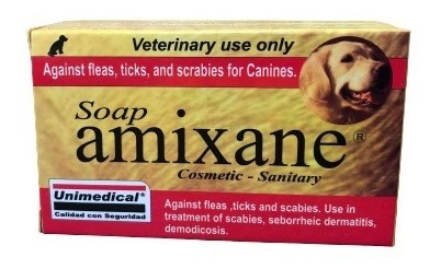 Amixane Jabon Pulgicida Garrapaticida Para Perros 80 Grs