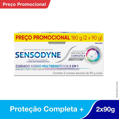 Creme Dental Sensodyne Proteção Completa 90g Embalagem Com 2