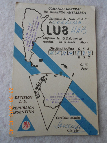 Postal Y Sello Postal Radio Aficionado De Cordoba 1971