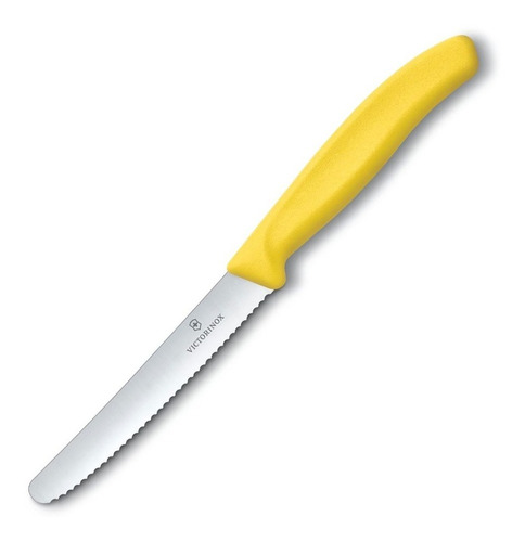 Cuchillo De Mesa Victorinox Dentado 6.7836.8a De 11 Cm. Amar