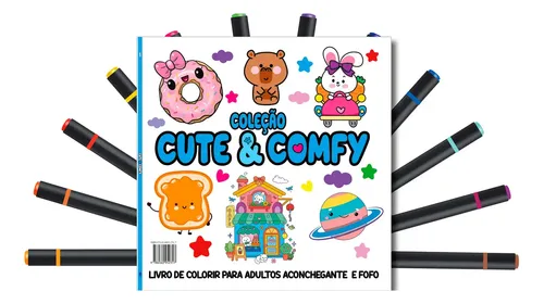 Cute & Comfy Coloring Book For Adults Edição 1 - Bold Easy - Livro De ...