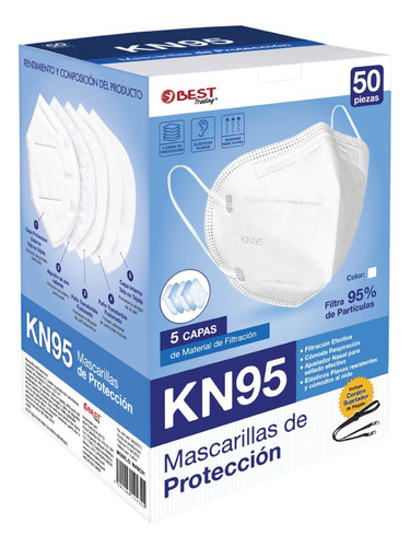 Cubrebocas Kn95 Tapabocas 5 Capas Cubre Bocas Mascarilla 