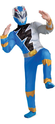 Disfraz De Power Ranger Azul Para Niños, Traje Oficial De Po