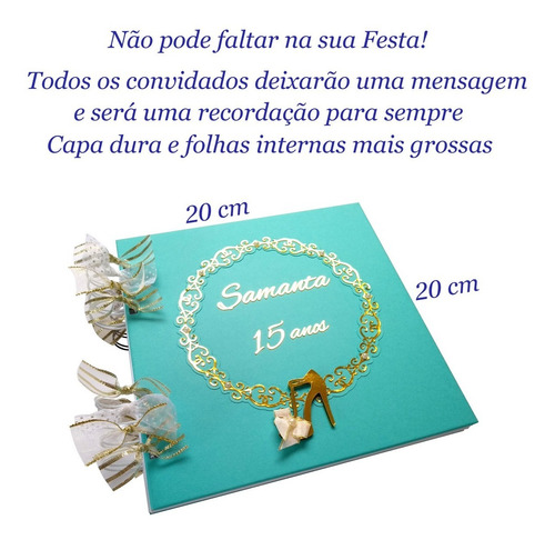 Imagem 2 de 5 de 15 Anos Caderno De Mensagens Tifany Debutante Frete Grátis