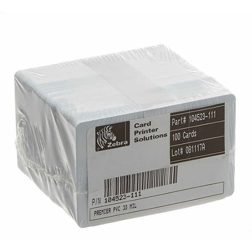 Pack Tarjeta Carnet Zebra Premier Calibre 30k 100 Unidades