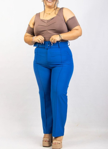 Pantalón Recto Con Vena Para Mujer Envío A Provincia