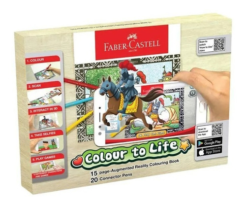 Faber Castell 20 Colores Pens + 1 Libro Realidad Aumentada