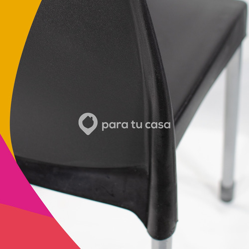 Imagen 5 de 12 de Silla Plástica Reforzada Patas De Caño Color Galana Quality