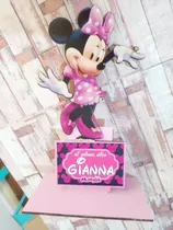 Comprar 8 Centros De Mesa Souvenirs Minnie Fibrofacil 28cm Con Base