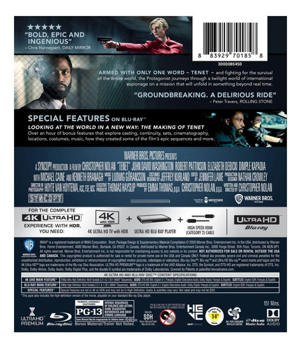Tenet 4k + Blu-ray
