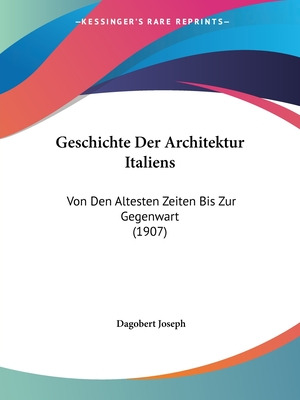Libro Geschichte Der Architektur Italiens: Von Den Altest...