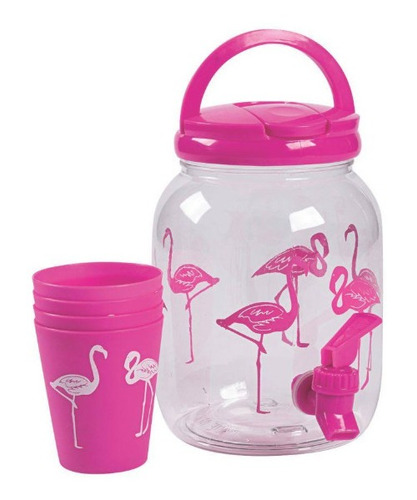 Imagen 2 de 4 de Dispensador De Agua Jugos Flamenco Captus Con Canilla Y Vaso